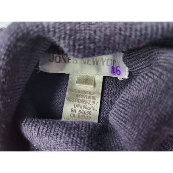 Vintage 90s Timepiece Sweater with Watches and Crests in Black Wool Blend - Picture 6 of 8